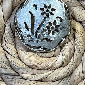 Vintage Sarah Coventry Silver Tone Daisy Convertible Broach-Pendant MCM Elegant